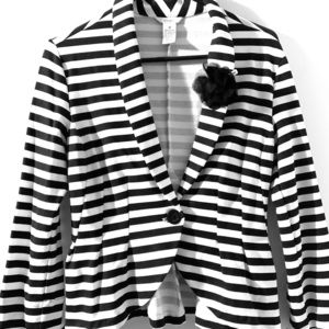 Black and white striped jacket